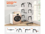 4-Tier Drying Rack, Sturdy Laundry Drying Rack with Wheels and 24 Rods, Wings Foldable, 82976912