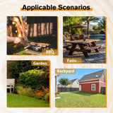 8 Person Brown Wooden Picnic Table, Outdoor Camping Dining Table with 2 Seats, Garden, DIY with 2 W1422P196395