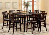 ZNTS Set of 2 Counter Height Chairs Dark Espresso Finish Solid wood Kitchen Dining Room Furniture Padded B01182198