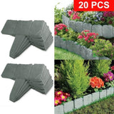 Garden Edging Border,Imitation Stone Effect Garden Lawn Border,No Dig Flexible Lawn Edging and 47065926