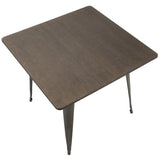 Oregon 36" Industrial-Farmhouse Dining Table in Antique and Espresso by LumiSource B202P223352