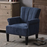 ZNTS Accent Rivet Tufted Polyester Armchair ,Navy Blue PP212520AAW