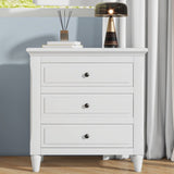 U_STYLE 3-Drawer Nightstand Storage Wood Cabinet WF319366AAK
