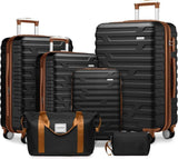 Luggage Sets 6 Piece with Duffel Bags, Hardside Expandable Suitcases with Spinner Wheels TSA Lock, 68125916