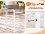 1 Table 2 Chairs Table Set, Oval Tabletop, MDF & Metal Frame, KD Assemble 25841505