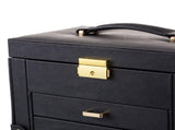 Synthetic Leather Huge Jewelry Box Mirrored Watch Organizer Necklace Ring Earring Storage Lockable 27866558