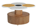 Unique Four-Leaf Clover Side Table for Living Room, Bedroom & Small Spaces Accent Table with N770P355454N