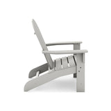 Dark Gray Adirondack Chair Premium HDPE Poly Lumber for Pool, Patio, and Garden Elegance B195P198779