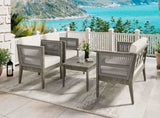 4-Pieces Acacia Wood Patio Furniture, Outdoor Furniture with Coffee Table, Patio Conversation N780P171148F