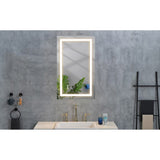 40x26 Inch LED Bathroom Mirror with Frontlit and Backlit, Wall Mounted Vanity Mirror with Smart 74284549