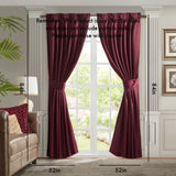 ZNTS Pleat Curtain Panel with Tieback B035129636