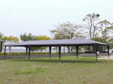 10'x30' Outdoor Party Tent with 8 Removable Sidewalls, Waterproof Canopy Patio Wedding Gazebo, Black 73401213