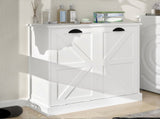 Two-Compartment Tilt-Out Laundry Sorter Cabinet-White W282P190993