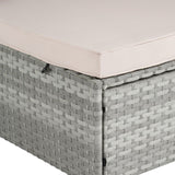 OUTDOOR SOFA PE RATTAN FURNITURE DECK CHAIR GRAY RATTAN W874P146993