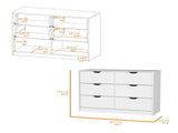 White 4-Drawer Dresser B062P175093