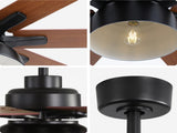 66 Inch Ceiling Fan With 6 Speed Wind 8 Dual Colors Blades Remote Control Reversible DC Motor With W934P211103