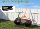 24" Lawn Topdressing Spreader with 0.75"0.5" Mesh, Compost Spreader for Soil Sand Fertilizer Orange 80497758