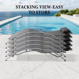 Pool Lounge Chairs Set of 3-Dark Grey W1859P321398