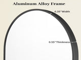 16"x24" Arched Wall Mounted Bathroom Mirror Arched Vanity Mirror, Black 68393681