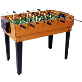 ZNTS 5-in-1 Multi-Game Table - Billiards, Push Hockey, Foosball, Ping Pong, and Basketball brown/red W465P164157