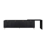 70"-90" Extendable TV Cabinet, Modern Entertainment Center with Storage and Adjustable Shelves, W1435P190369