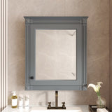 24'' x 27'' Wall Mounted Bathroom Storage Cabinet with Mirror, Medicine Cabinet with Height N710P195492E
