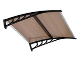 40*38in Household Application Door & Window Rain Cover Eaves Brown Board & Black 26223721