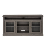 Retro TV Stand for 65'' TV, TV Console Cabinet with Storage, Open Shelves Entertainment Center for W2275P210033