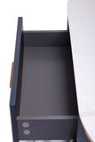 Modern Coffee Table White/Gray Sintered Stone Top & Gold With Drawer B091119902
