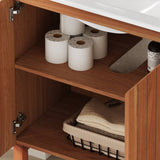 30" Modern Bathroom Vanity with Ceramic Sink, Vintage Minimalist Bathroom Vanity Cabinet, 45 Degrees N817P245325N