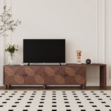 70"-90" Extendable TV Cabinet, Modern Entertainment Center with Storage and Adjustable Shelves, Mid W1435P190370