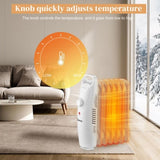 Oil Filled Radiator Heater, 600W Portable Electric Space Heater with Adjustable Thermostat, Overheat 42175871