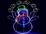 5FT Fun Juggling Snowman Christmas Yard Decorations, Pre-lit 2D Animated Snowman with 358 LED 36893514