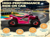 Pink 6V Kids Electric Toy Car Forward & Reverse Function, Wear-Resistant Wheels Ride-On for 18-36 15239589