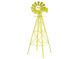 8FT Weather Resistant Yard Garden Windmill Yellow 53104540