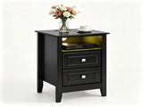 () 2-Drawer Bedside Table Shelves Made of MDF and Painted Bedside Table 49855055