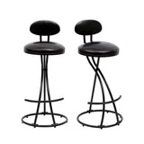 Bar Stools Upholstered Counter Height Barstools for Kitchen Island Set of 2 Modern PU Leather Dining W1757P167845
