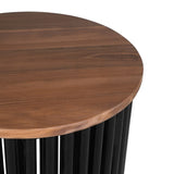 ACACIA SOLID WOOD SIDE TABLE,NATURAL & BLACK COLOR N770P269894N