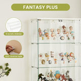 4 Tier Glass Display, Double Door Glass with Two Locks, Floor Standing Storage W1668P241907