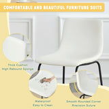 Modern Minimalist Style PU Material Bar Stool - White, Suitable for Kitchen, Bar, and Modern Home W3226P279065