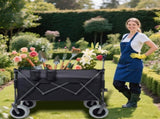 9" x 4" All-Terrain Balloon Wheels! 300L XL Heavy-Duty Folding Wagon Cart - 480lbs Capacity, W2932P317113