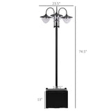 ZNTS 3-head Solar Lamp/Street Light /Outdoor Ready LED Lighting -AS （Prohibited by 04504598