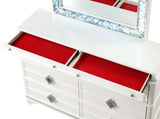 Laguna Modern Style 6- Drawer Dresser Made with Wood, Hidden Jewelry Drawer and Crystal Accents in G150108980