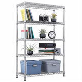 Steel Storage Shelving 5-Tier Utility Shelving Unit Steel Organizer Wire Rack for T3651P341040
