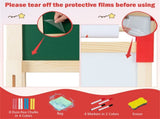 3-in-1 Wooden Kid's Easel NaturalBlue, Magnetic Chalkboard/Whiteboard 60 Accessories 76193261