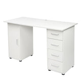 ZNTS [Old code:04429348]One Door Four Drawers Computer Desk White 47963814