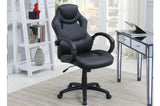 Office Chair Upholstered 1pc Cushioned Comfort Chair Relax Gaming Office Work Black Color HS00F1688-ID-AHD