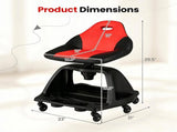 360&deg Swivel Rolling Mechanic Stool with Hollow Cutout Backrest, Under Seat Tool Tray 6 Universal 31051206