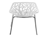4pcs Bird's Nest Style Lounge Chair White 43246138