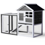 ZNTS Wooden Rabbit Hutch Outdoor Chicken Coop Indoor Bunny Cage with Run, Guinea Pig House Pet House with 92638093